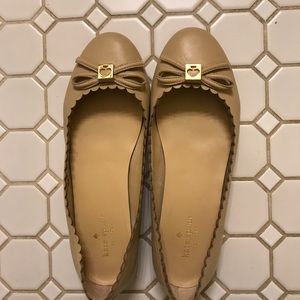 Kate Spade Scallop Ballet Flats w/ Bow Sz 8.5